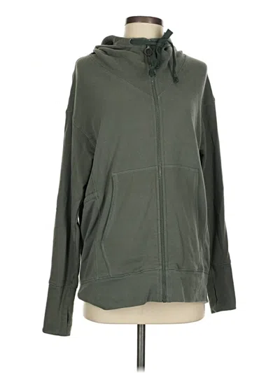 Pre-owned Fabletics Zip Up Hoodie In Green