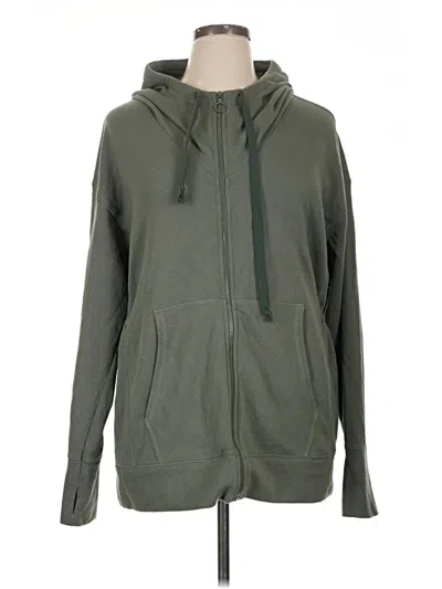 Pre-owned Fabletics Zip Up Hoodie In Green