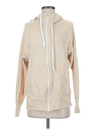Pre-owned Fabletics Zip Up Hoodie In Ivory