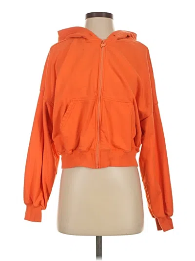 Pre-owned Fabletics Zip Up Hoodie In Orange