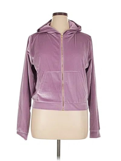 Pre-owned Fabletics Zip Up Hoodie In Purple