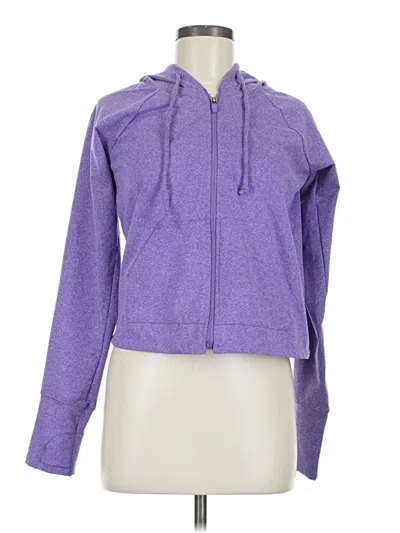 Pre-owned Fabletics Zip Up Hoodie In Purple