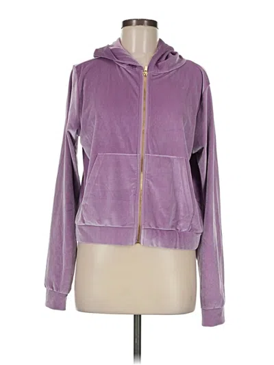 Pre-owned Fabletics Zip Up Hoodie In Purple