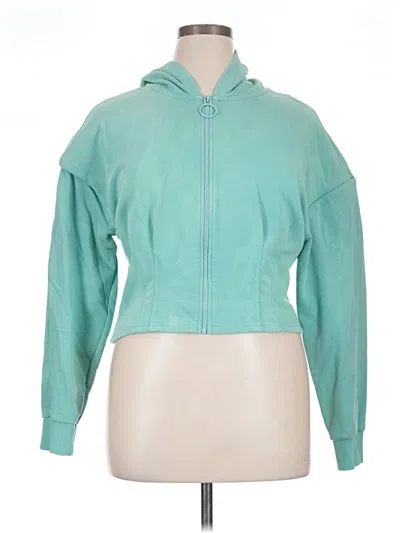 Pre-owned Fabletics Zip Up Hoodie In Teal
