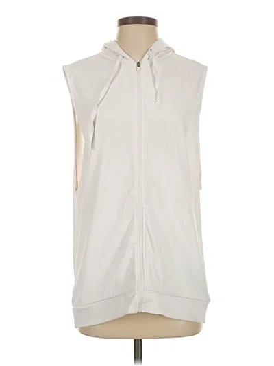 Pre-owned Fabletics Zip Up Hoodie In White