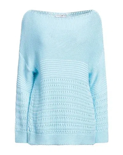 Fabrication Général Paris Woman Sweater Sky Blue Size Onesize Cotton