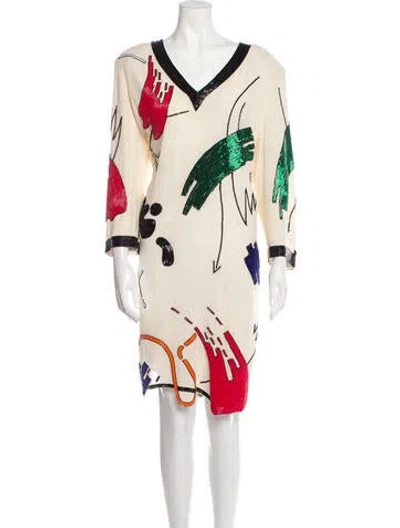 Pre-owned Fabrice New York Vintage Knee-length Dress In Neutral