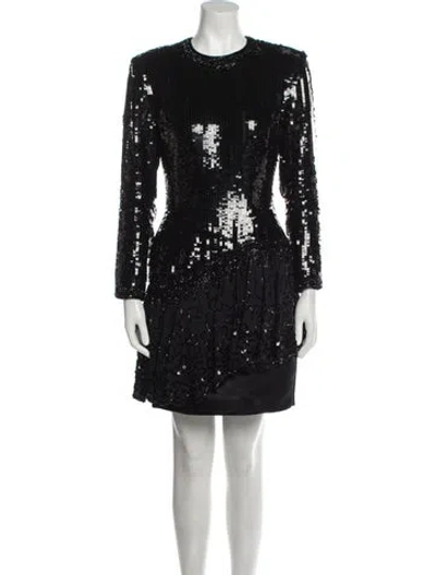 Pre-owned Fabrice New York Vintage Mini Dress In Black