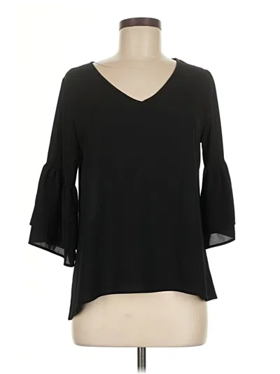 Pre-owned Fab'rik 3/4 Sleeve Blouse In Black