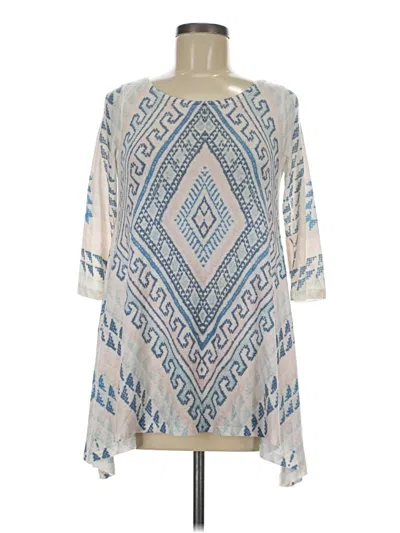 Pre-owned Fab'rik 3/4 Sleeve Blouse In Blue