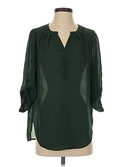 Pre-owned Fab'rik 3/4 Sleeve Blouse In Green