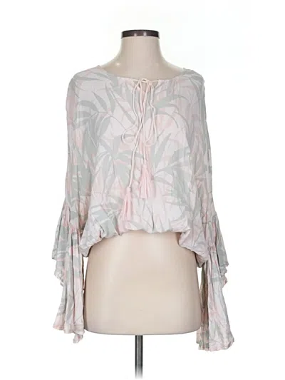 Pre-owned Fab'rik 3/4 Sleeve Blouse In Pink