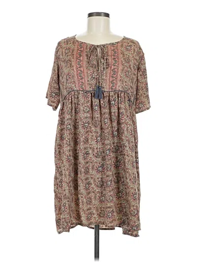 Pre-owned Fab'rik Casual Dress In Brown