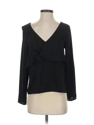 Pre-owned Fab'rik Long Sleeve Blouse In Black