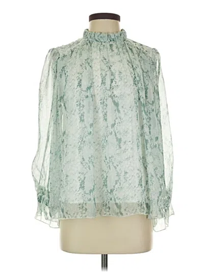Pre-owned Fab'rik Long Sleeve Blouse In Green