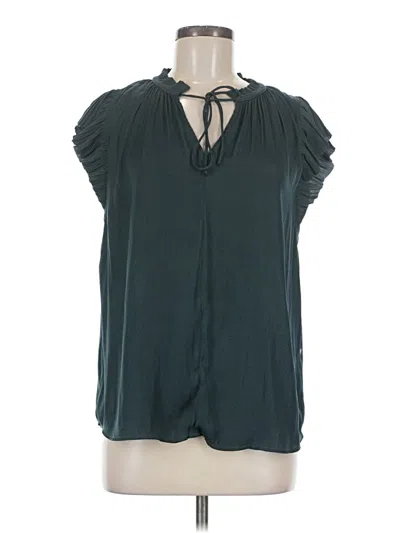 Pre-owned Fab'rik Short Sleeve Blouse In Blue