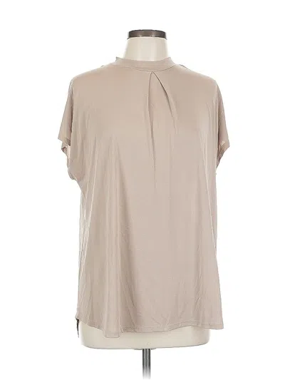 Pre-owned Fab'rik Short Sleeve Blouse In Brown