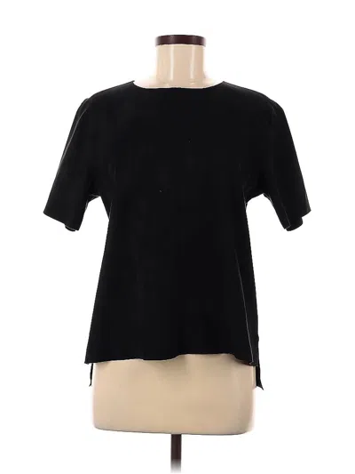 Pre-owned Fab'rik Short Sleeve Top Black Crew Neck Tops