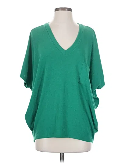 Pre-owned Fab'rik Short Sleeve Top Green V-neck Tops