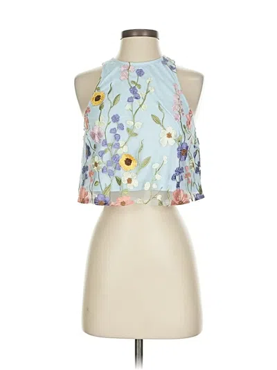 Pre-owned Fab'rik Sleeveless Blouse In Blue