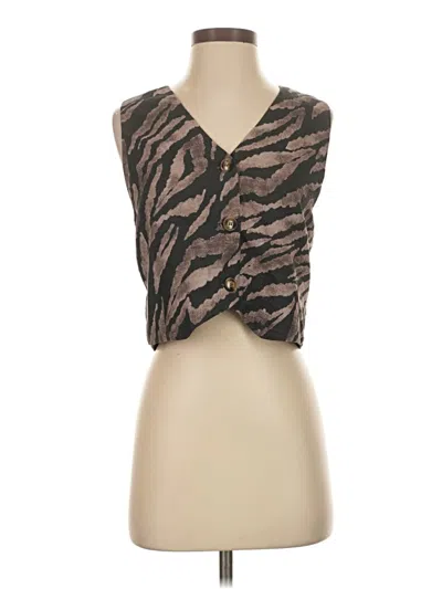 Pre-owned Fab'rik Sleeveless Blouse In Brown