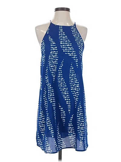 Pre-owned Fab'rik Sleeveless Top Blue Halter Neckline Tops