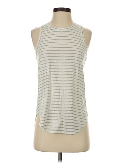 Fab'rik Sleeveless Top Gray Halter Neckline Tops In White