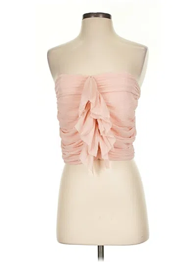 Fab'rik Sleeveless Top Pink Strapless Neckline Tops