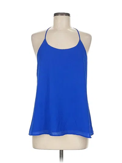 Pre-owned Fab'rik Tank Top Blue Halter Neckline Tops