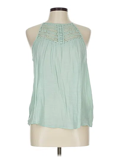 Pre-owned Fab'rik Tank Top Green Halter Neckline Tops