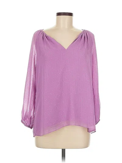 Pre-owned Fabrique 3/4 Sleeve Blouse In Purple