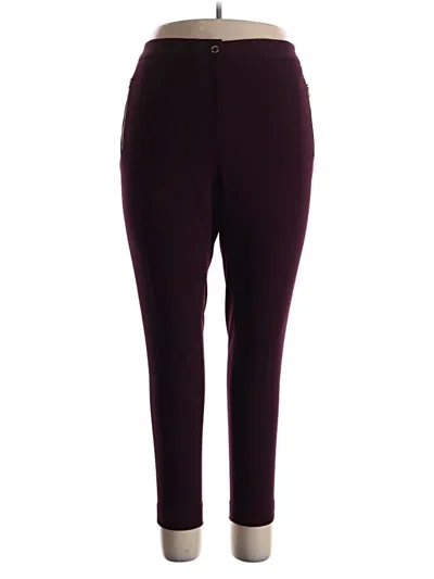 Pre-owned Fabrique Active Pants In Burgundy