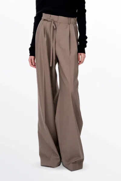 Fabrique Alba Belted Suit Trousers In Wool Blend