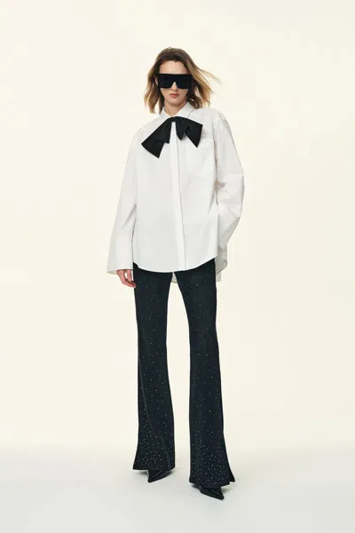 Fabrique Aleksandra White Shirt With Detachable Tie In Cotton