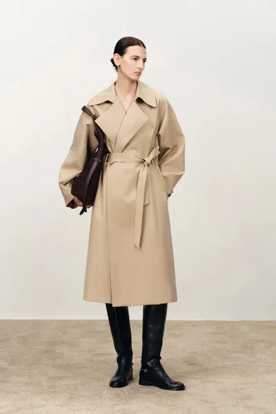 Fabrique Aloisia Drop Shoulder Trench Coat In Cotton