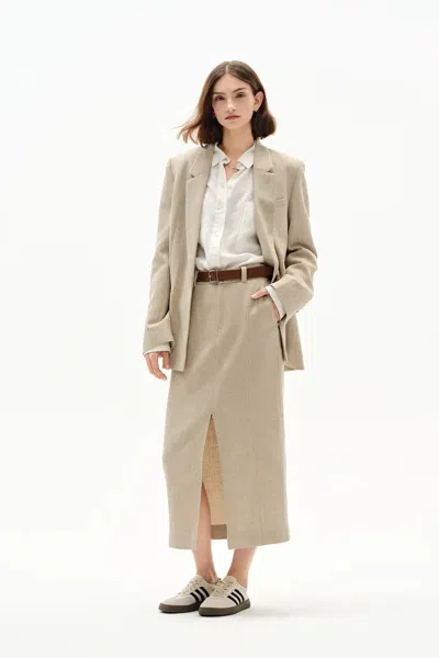 Fabrique Amy Hand Sewn Blazer In Dew Retted French Linen