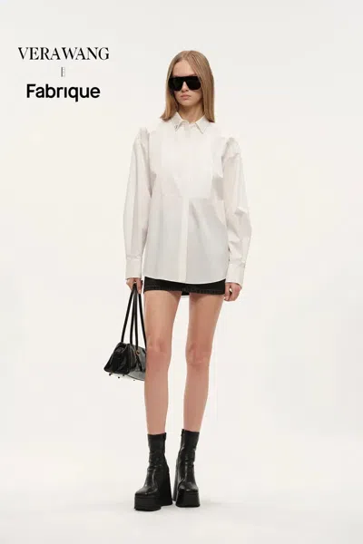 Fabrique Ballad Metal Label Shirt In Cotton In White