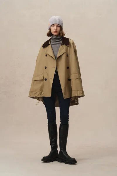 Fabrique Cassian Short Trench Coat In Cotton Blend