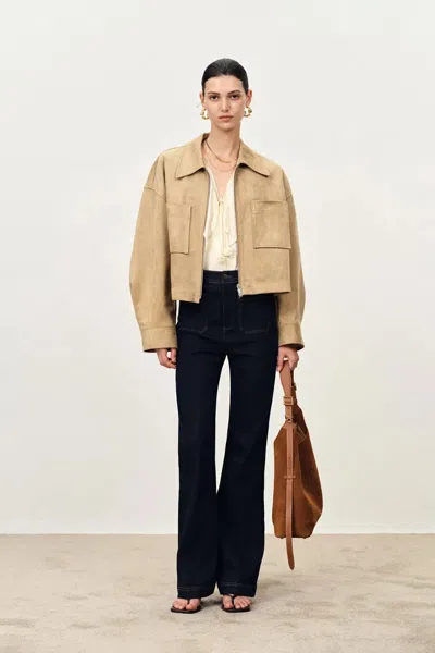 Fabrique Coddenham Short Jacket In Faux Suede