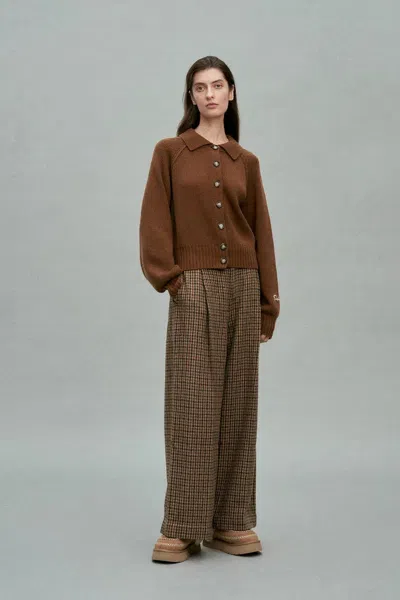 Fabrique Demi Collared Cardigan In Merino Wool-cashmere