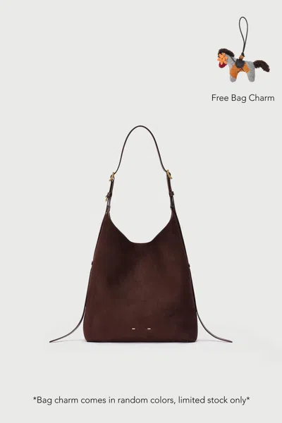 Fabrique Duomo Medium Hobo Bag In Top-grain Nubuck Leather