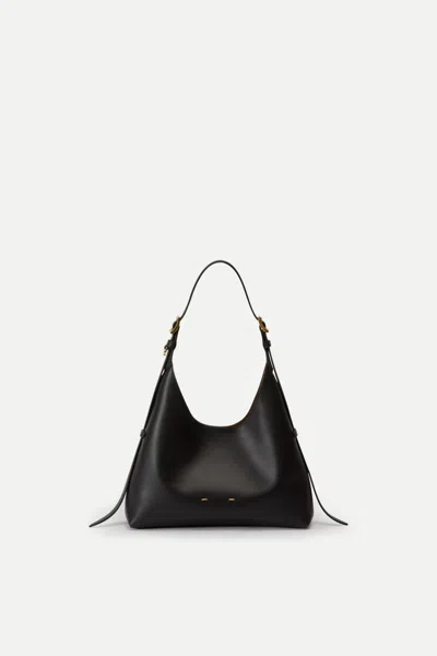 Fabrique Duomo Small Hobo Bag In Nappa Leather In Black