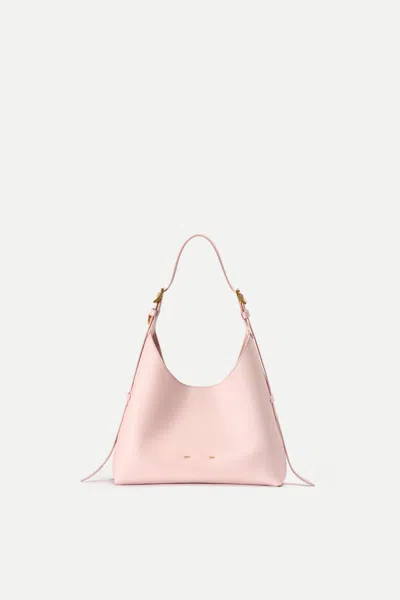 Fabrique Duomo Small Hobo Bag In Nappa Leather In Pink
