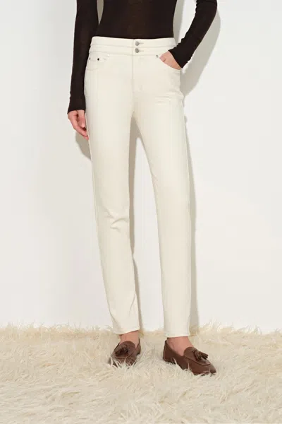 Fabrique Eliza Cropped Skinny Jeans In Fleece Lined Denim In White