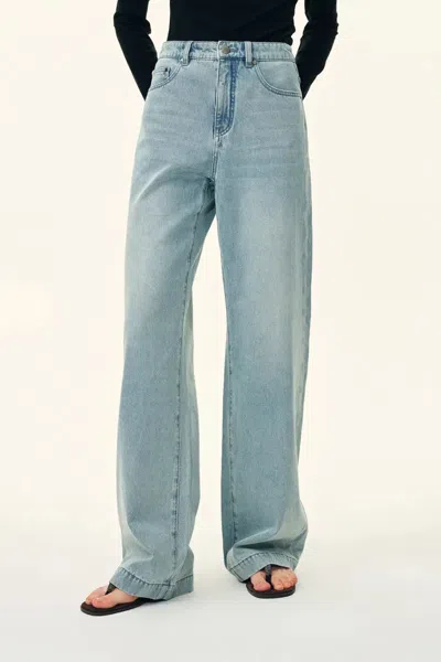 Fabrique Eman Straight-leg Denim Jeans In Cotton Denim In Blue