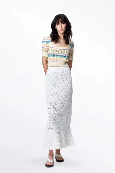 Fabrique Eva Jacquard Pullover In Cotton Knit In Multi