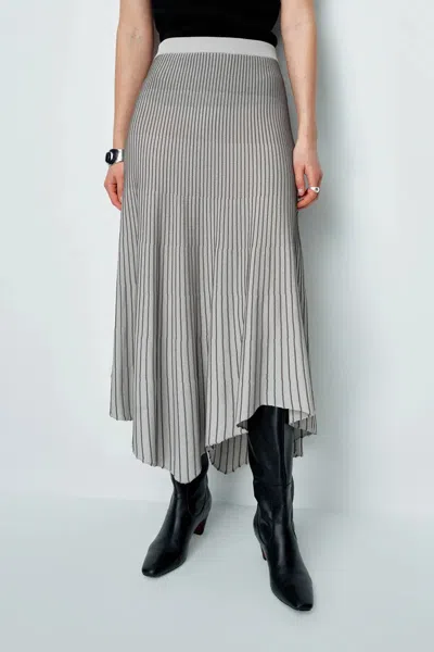 Fabrique Freya Skirt In Summer Stretch Yarn Knit In Metallic
