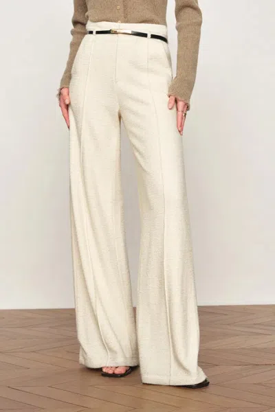 Fabrique Gallop Casual Trousers With Belt In Merino Wool In White
