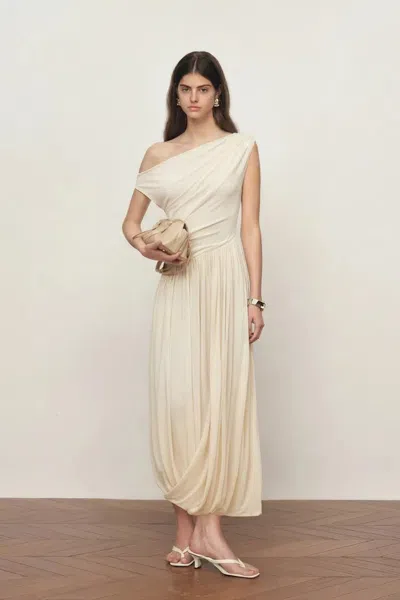 Fabrique Hera Drapey One Shoulder Dress In White