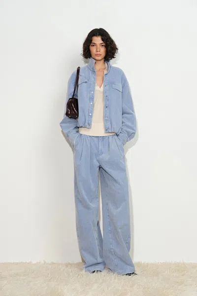 Fabrique Honora Balloon Jacket In Cotton Corduroy In Blue